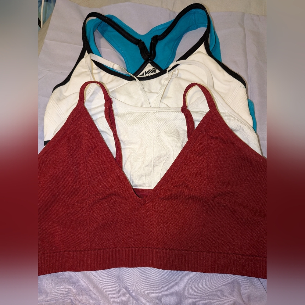 Women's Red White And Blue Sports Bra Set